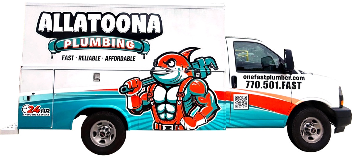 Allatoona Plumbing branded service truck (cut-out image)