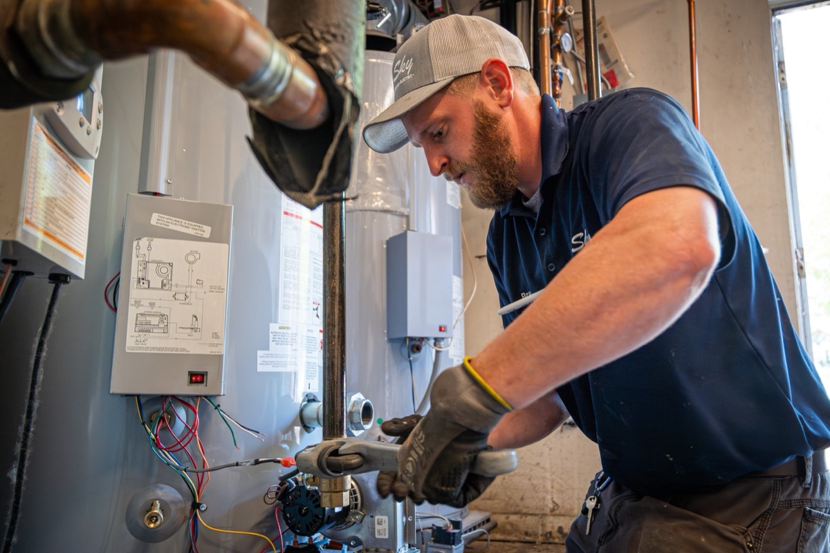 Water heater install photo from the same May 2026 shoot (not individually reviewed)