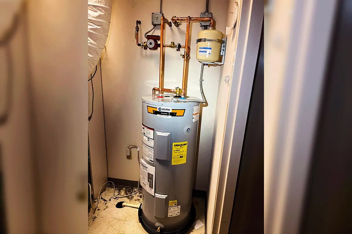 State Proline water heater with expansion tank installation, Tampa Bay