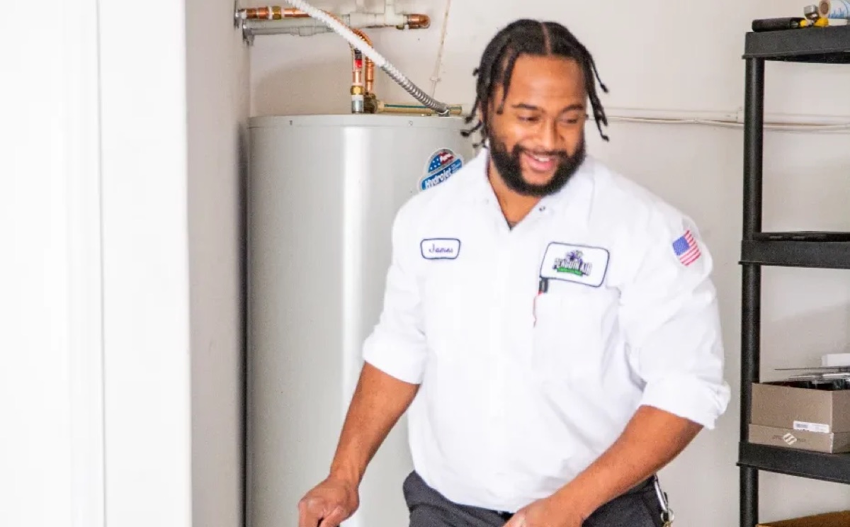 Water heater installation photo