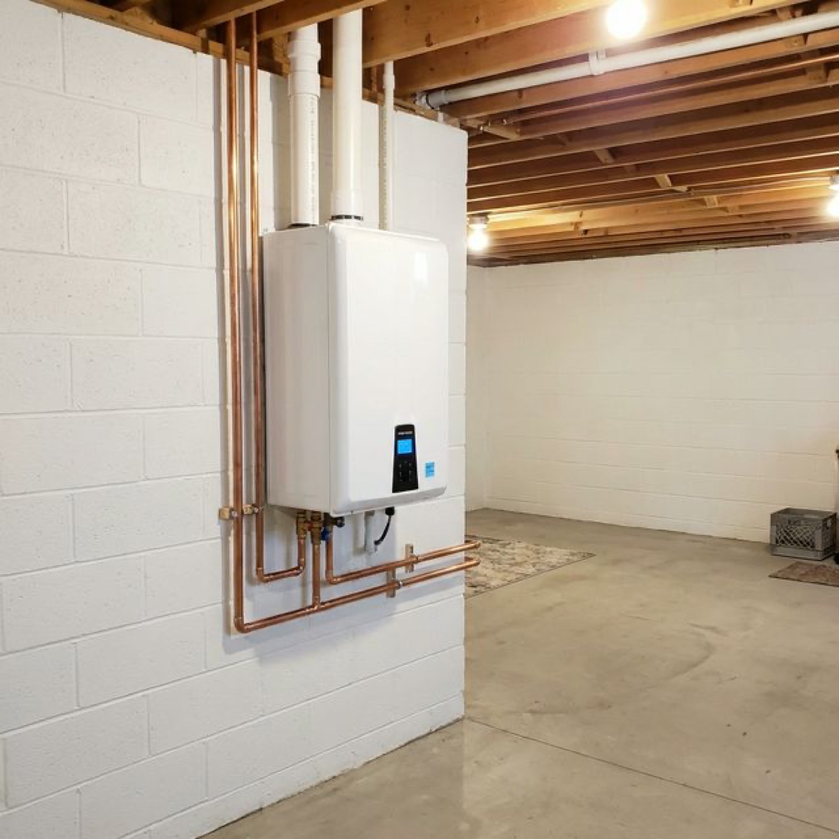 After photo: tankless water heater upgrade
