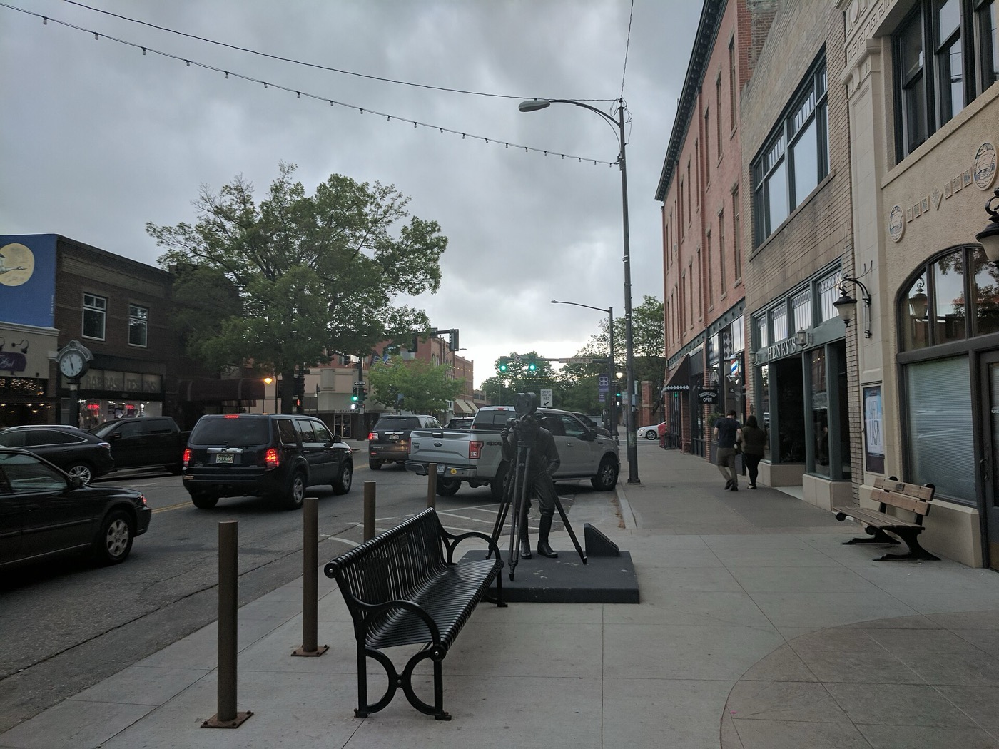 Storefronts along 4th Street in downtown Loveland, Colorado