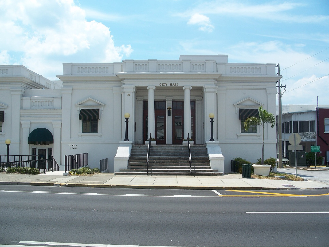 Eustis City Hall building in the downtown historic district of Eustis, Florida