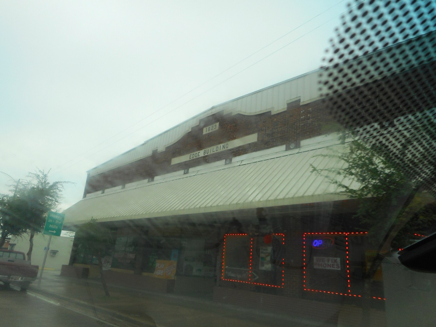 The 1923 Edge Building, a storefront on State Road 50 in downtown Groveland, Florida