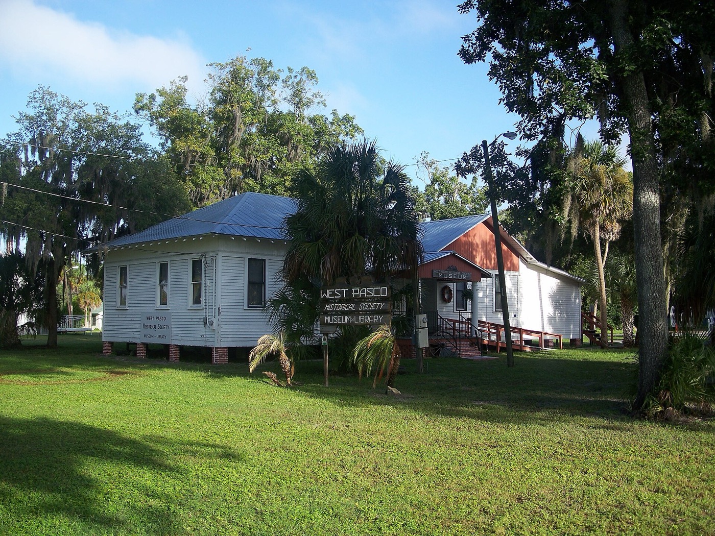 West Pasco Historical Society Museum and Library, a former schoolhouse in Sims Park, New Port Richey