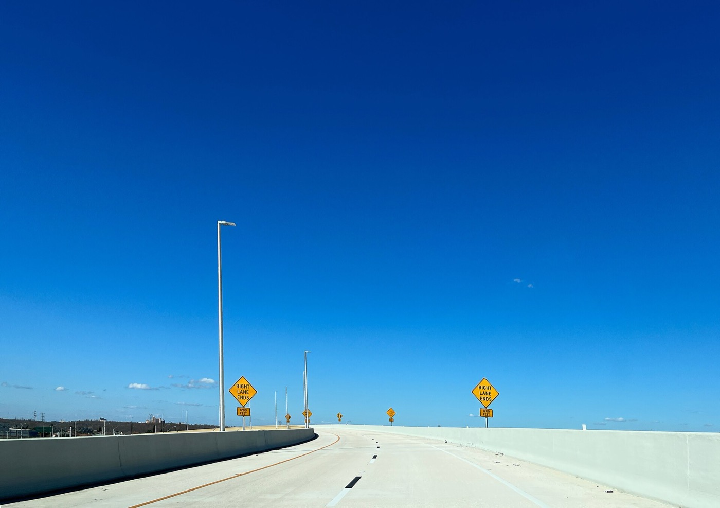 Multi-lane road under a clear sky in Southchase, Florida