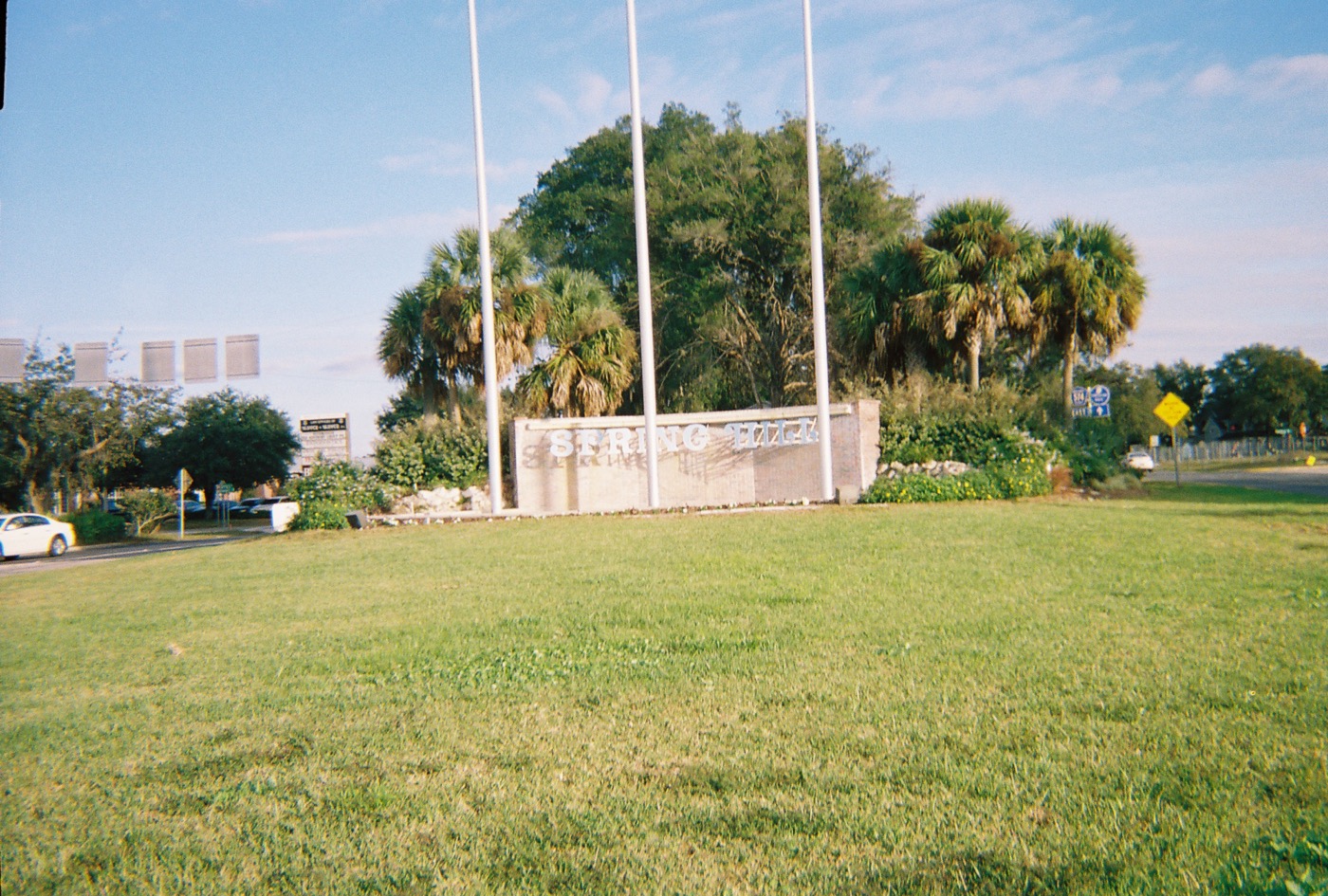 The Spring Hill, Florida gateway sign on U.S. Route 19