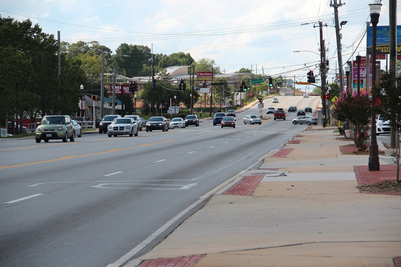 State Route 155 passing through Candler-McAfee, Georgia