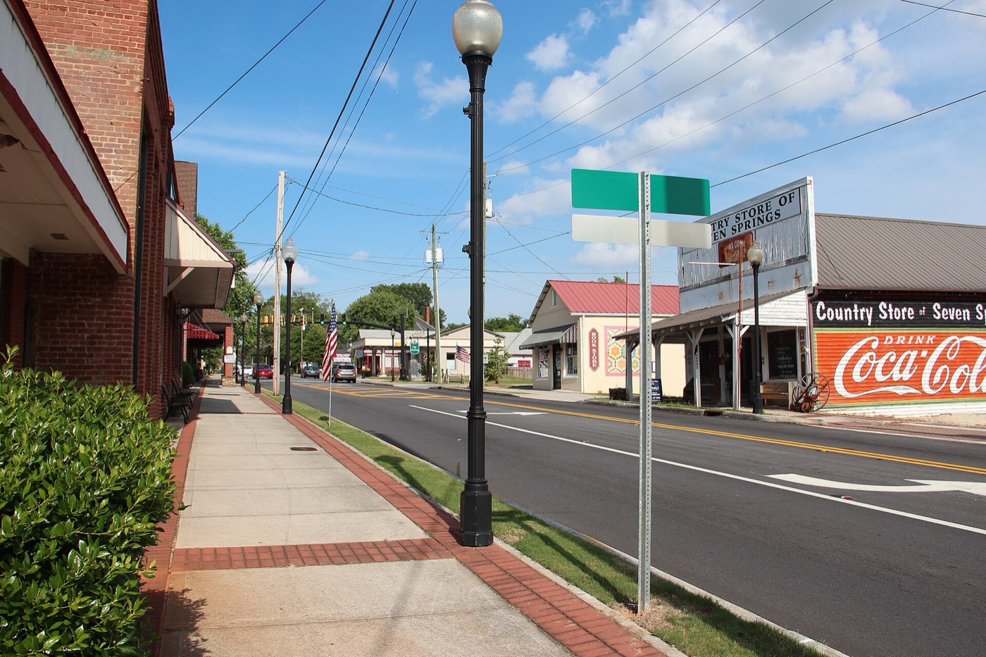 Marietta Street in downtown Powder Springs, Georgia