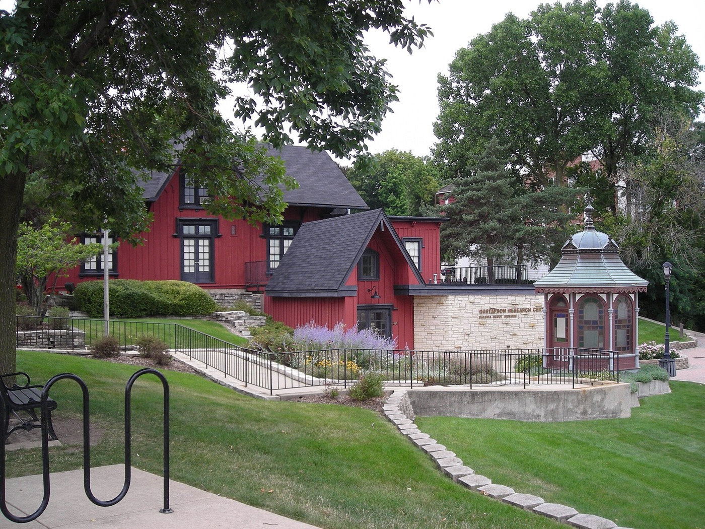 Historic Chicago, Burlington and Quincy Railroad depot in Batavia, Illinois