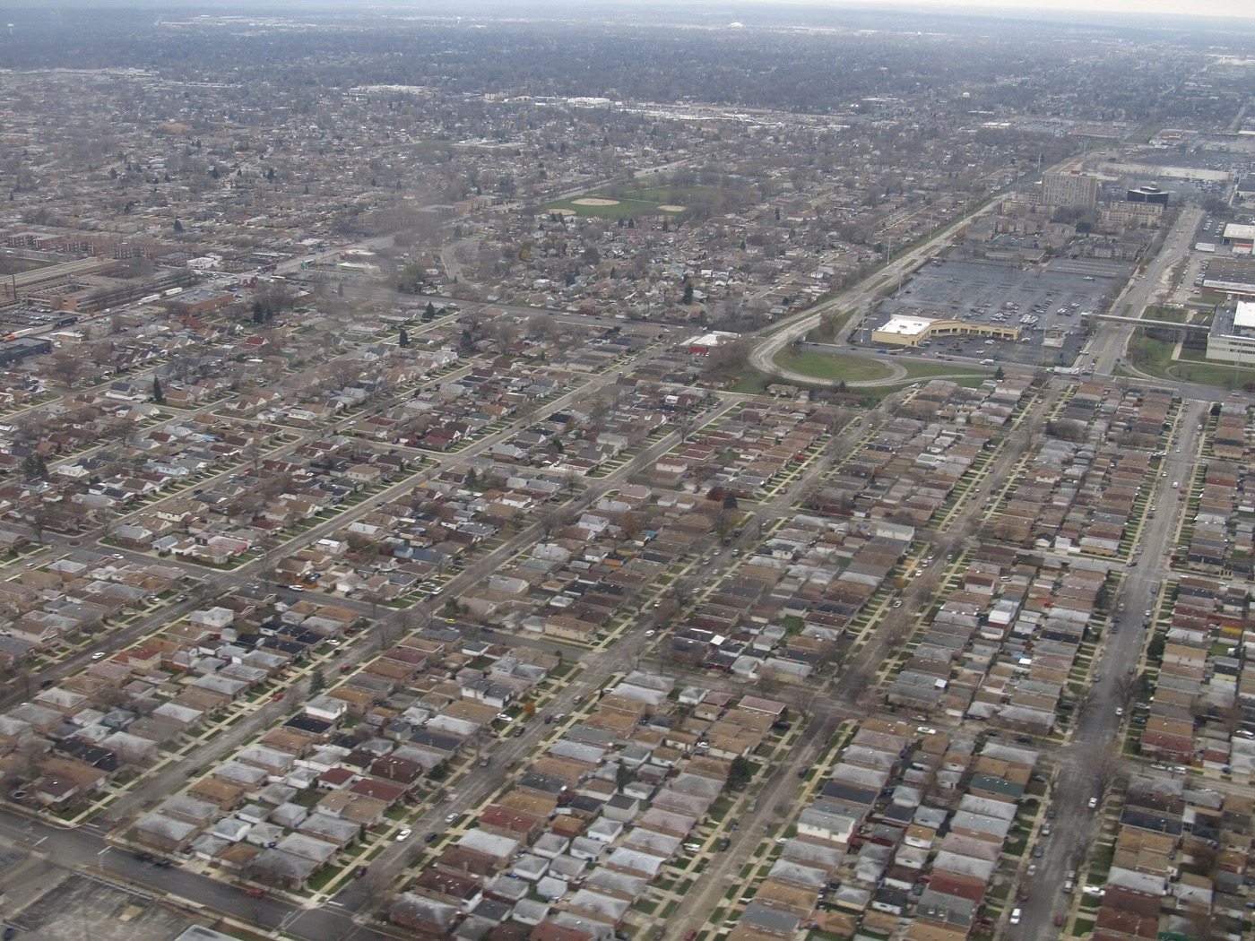 Street scene in Burbank, Illinois