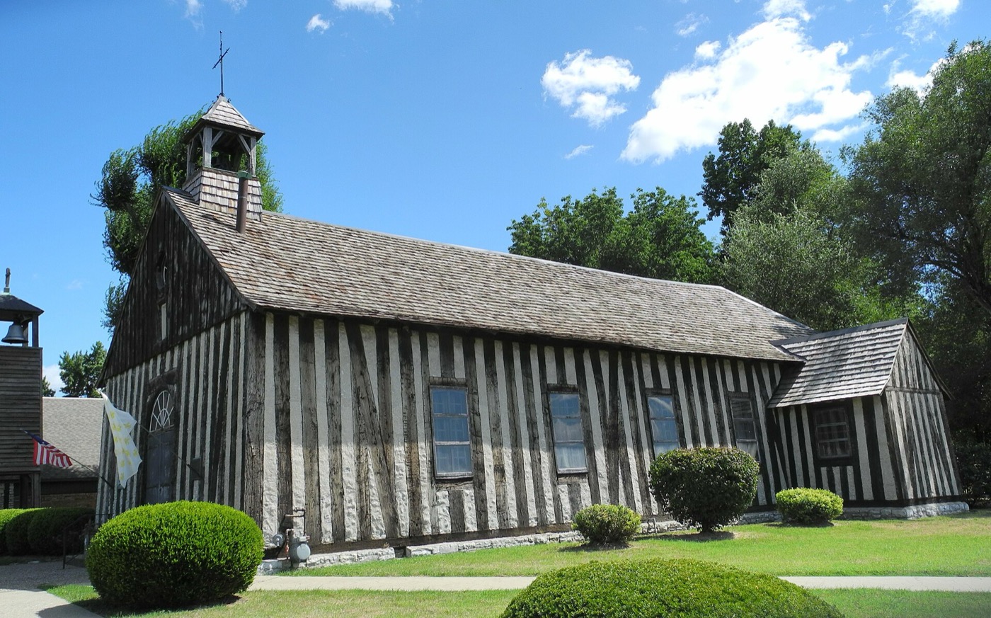 The Church of the Holy Family log church, built in 1799, in Cahokia (now Cahokia Heights), Illinois
