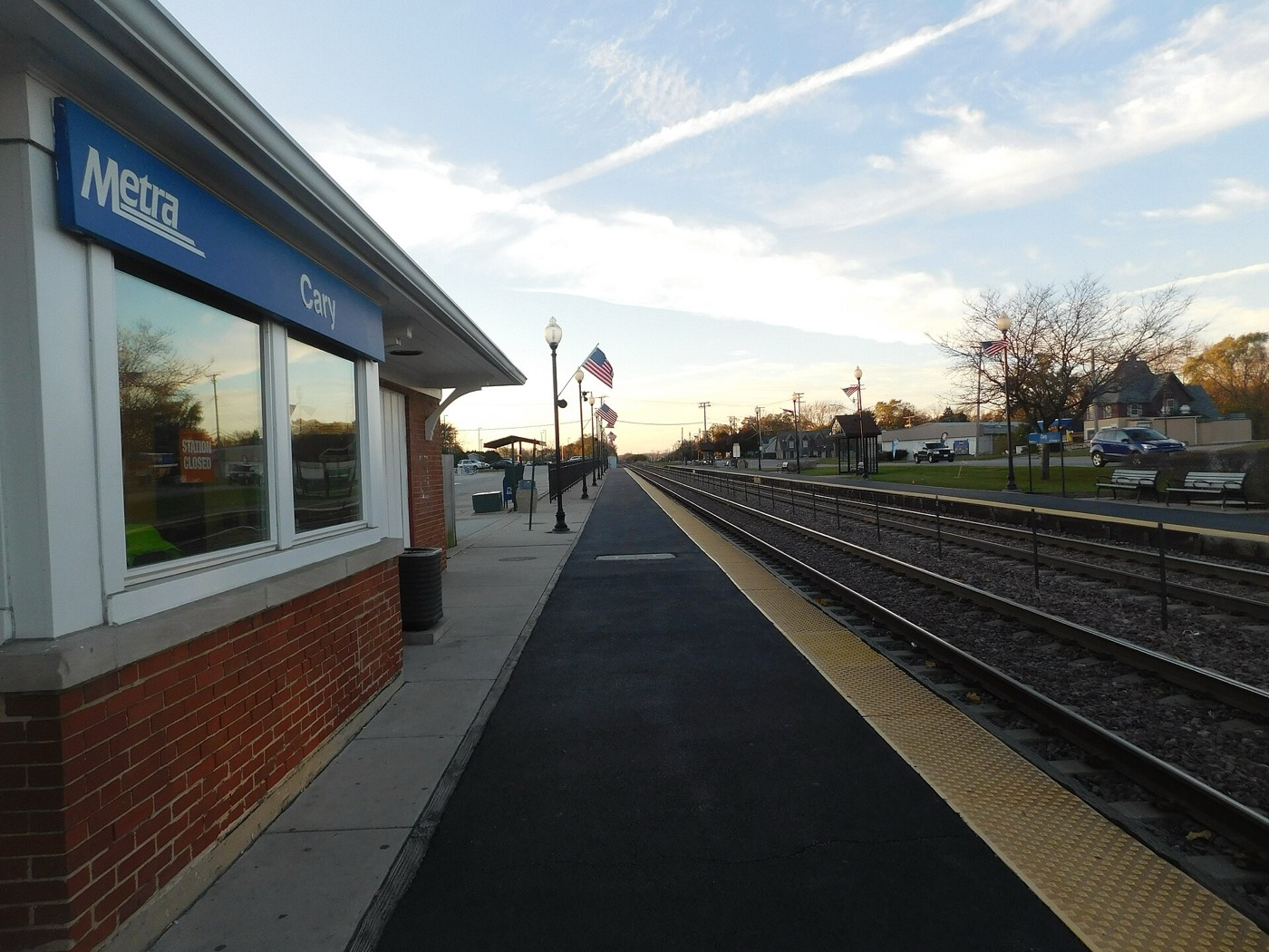 The Cary Metra station in Cary, Illinois