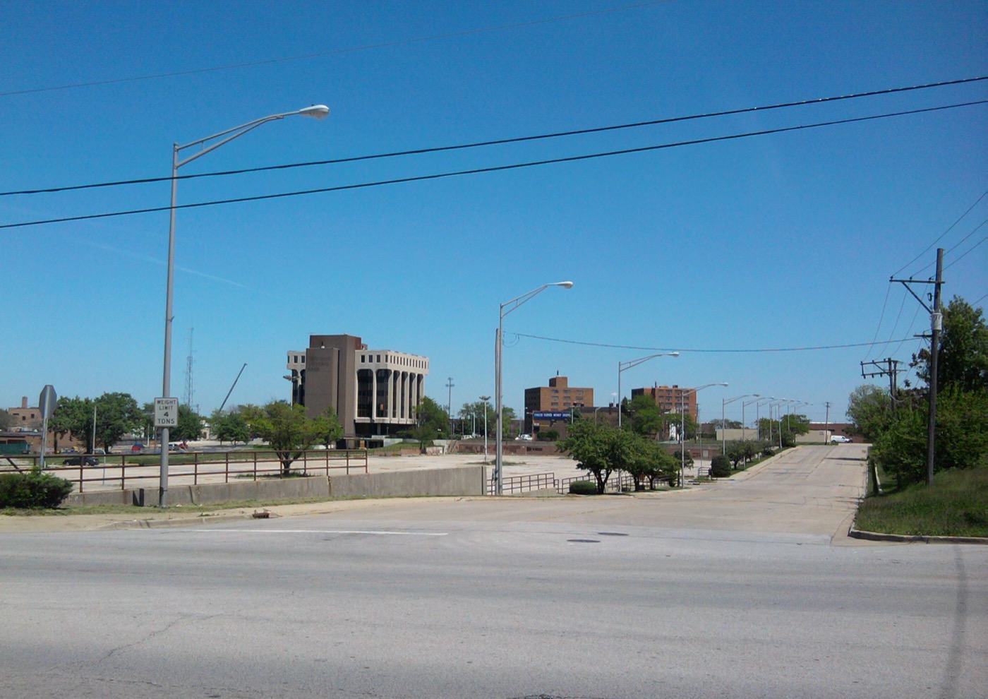 Looking east across Chicago Road in Chicago Heights