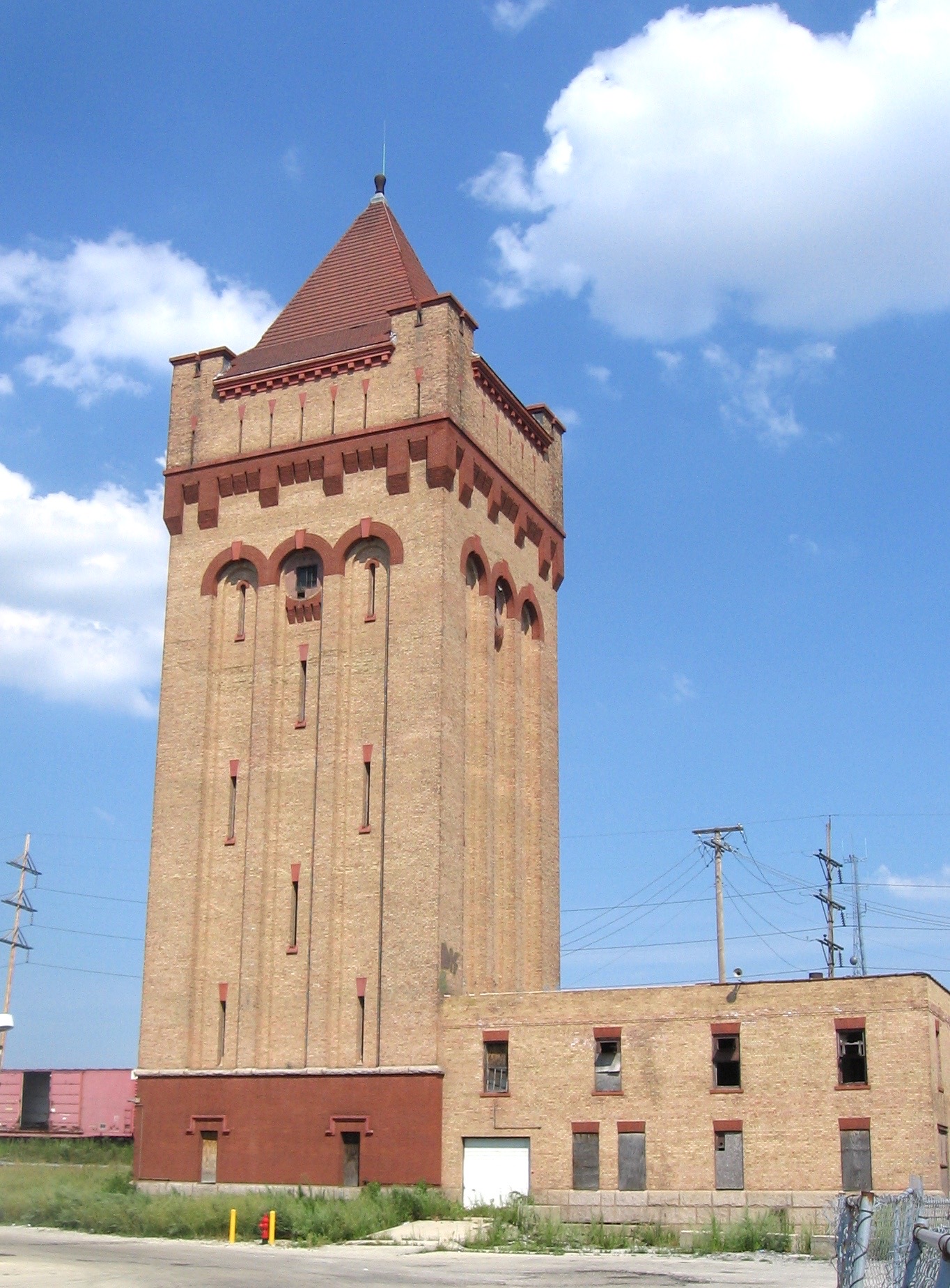 The remaining tower of the Western Electric Hawthorne Works plant in Cicero