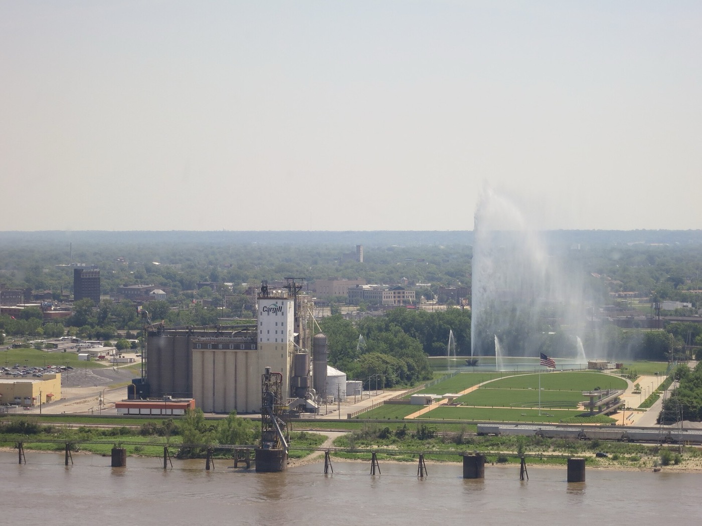 The Gateway Geyser fountain in Malcolm W. Martin Memorial Park, East St. Louis, Illinois