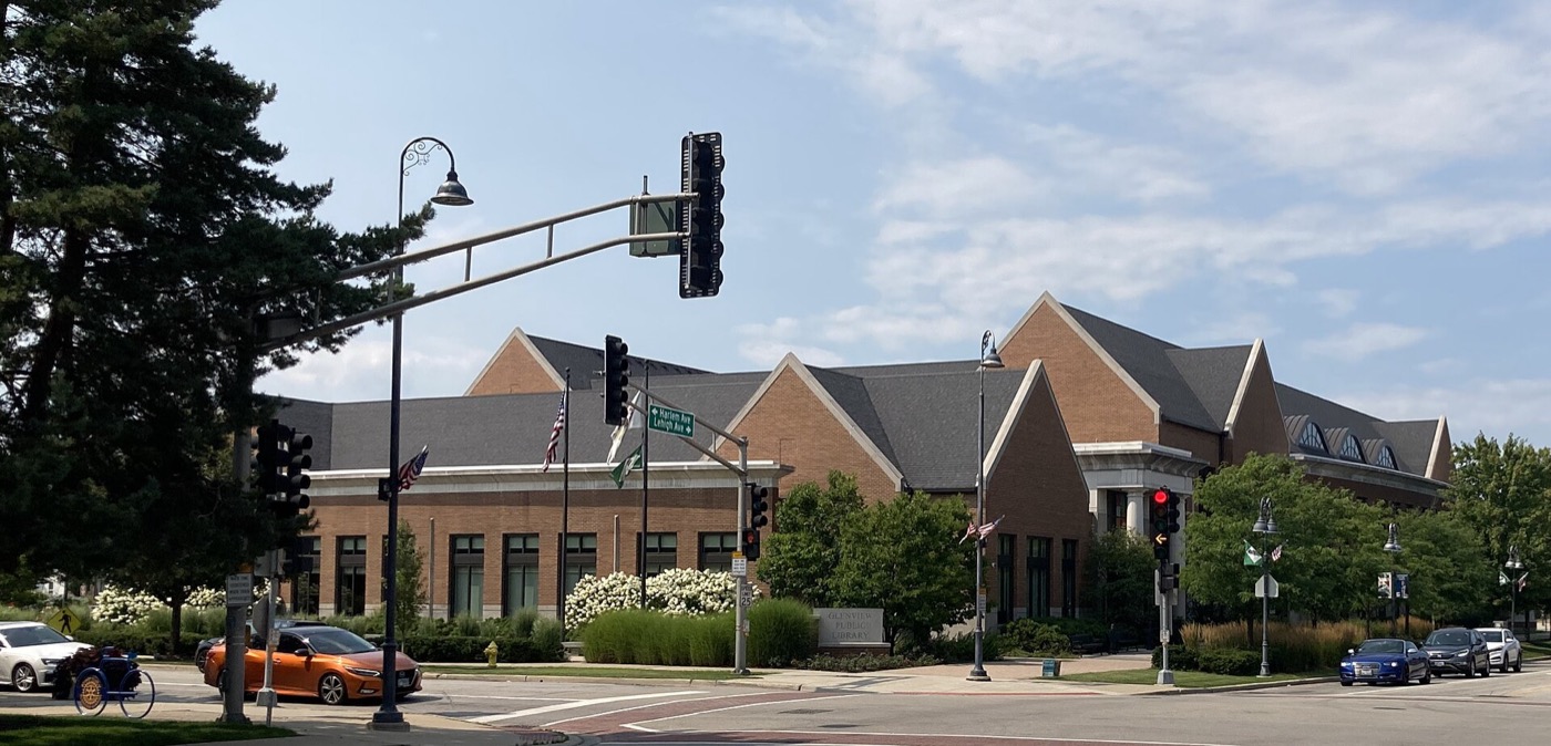 Exterior of the Glenview Public Library building