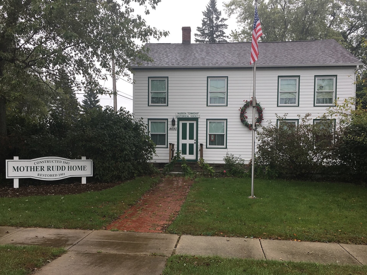 The Mother Rudd Home, a historic former stagecoach stop and inn in Gurnee