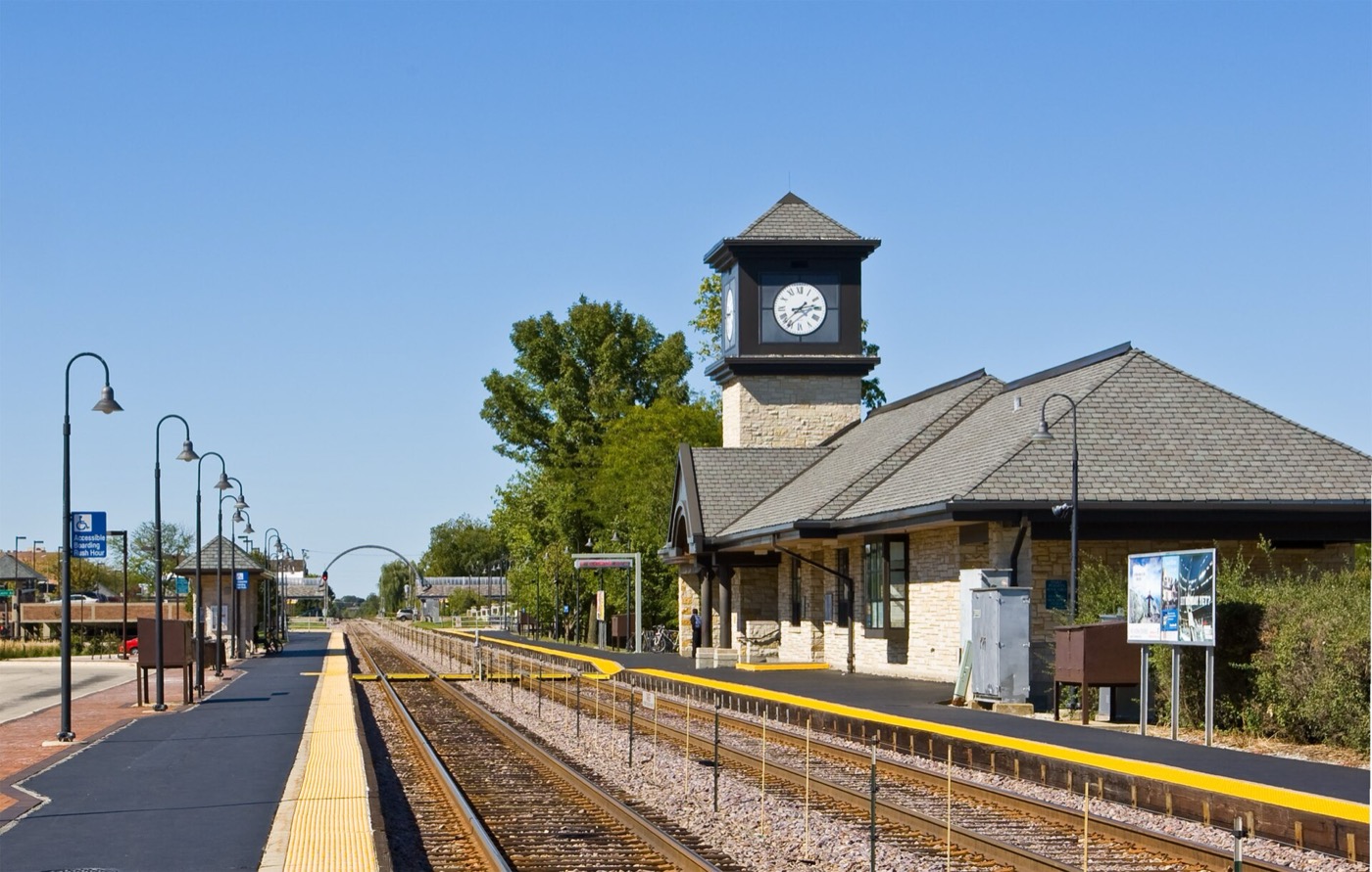 Highland Park Metra station on the Union Pacific North Line
