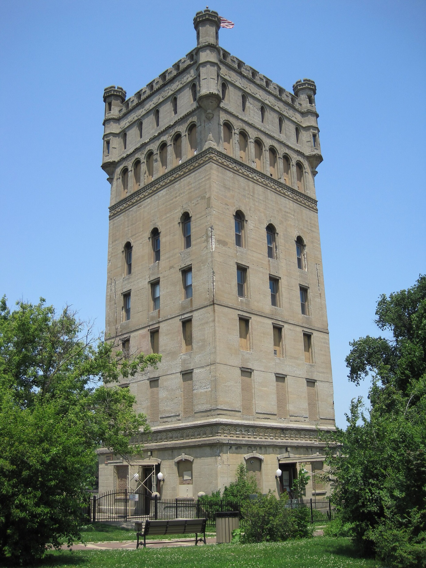 The historic Hofmann Tower in Lyons, Illinois