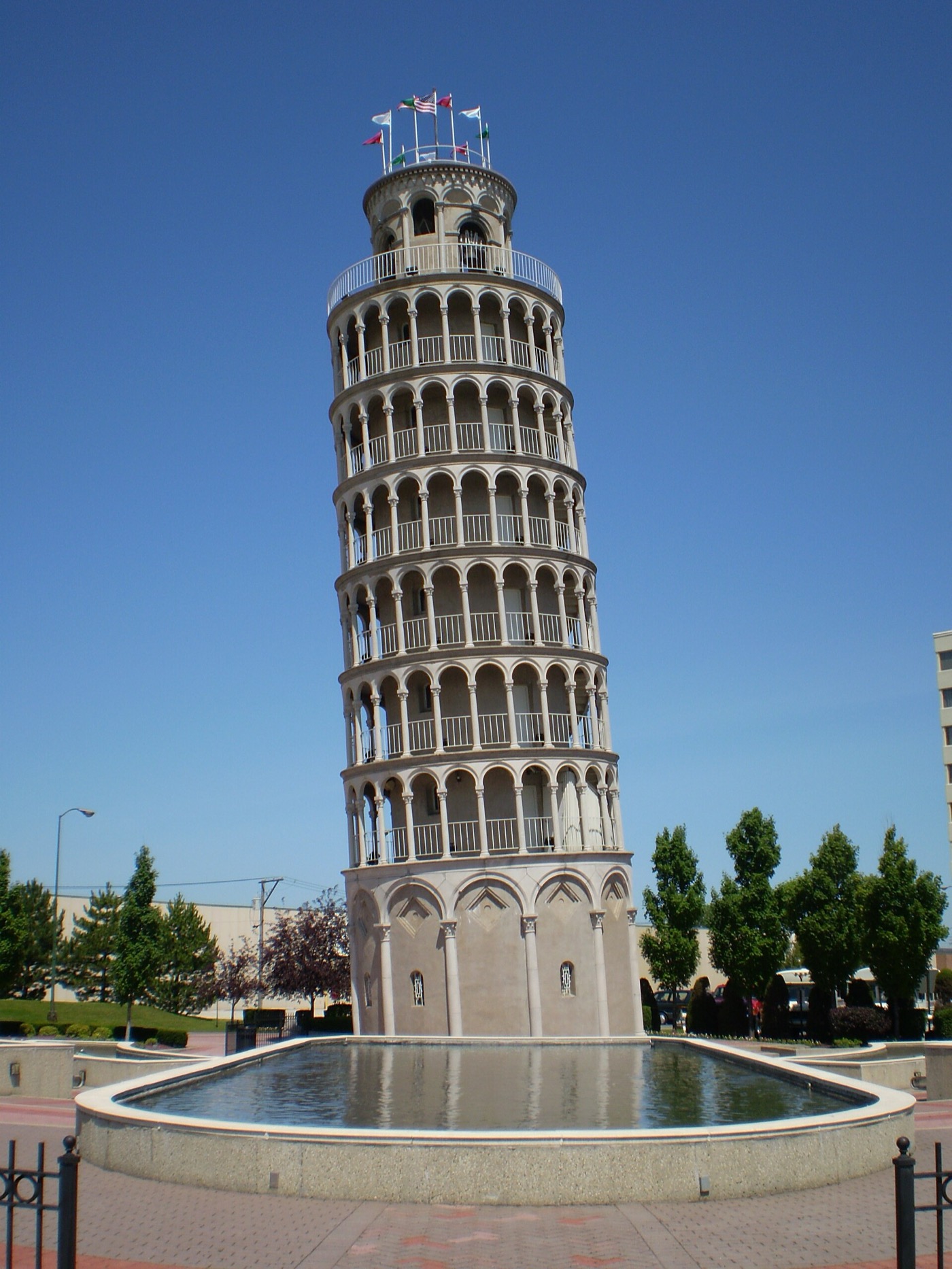 The Leaning Tower of Niles landmark in Niles, Illinois