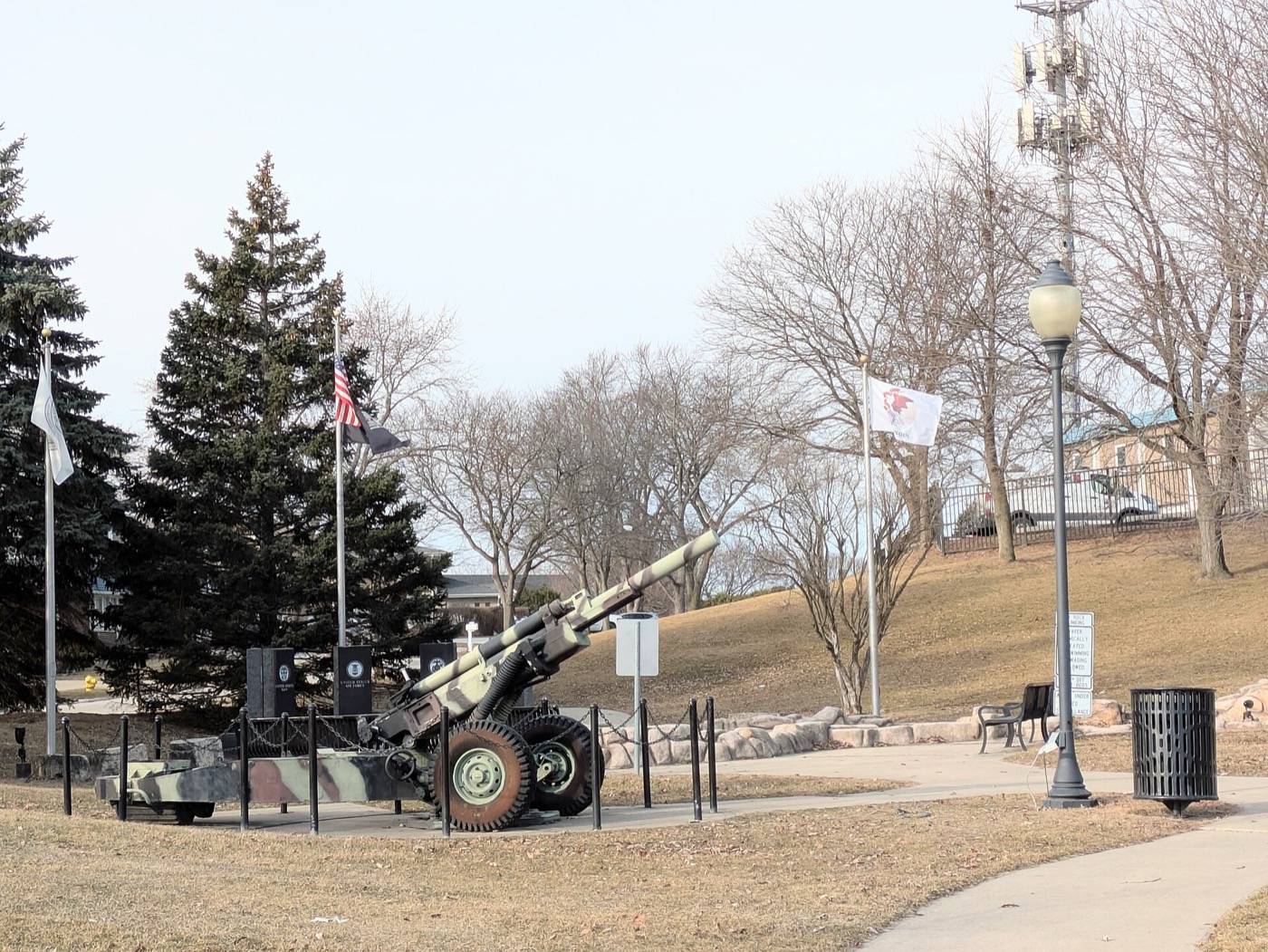 Town square park in Palos Hills, Illinois