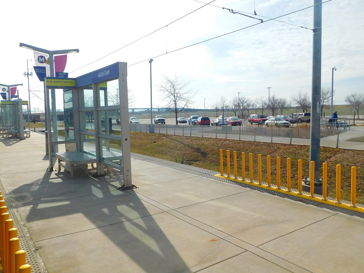 The Shiloh-Scott MetroLink light rail station in Shiloh, Illinois
