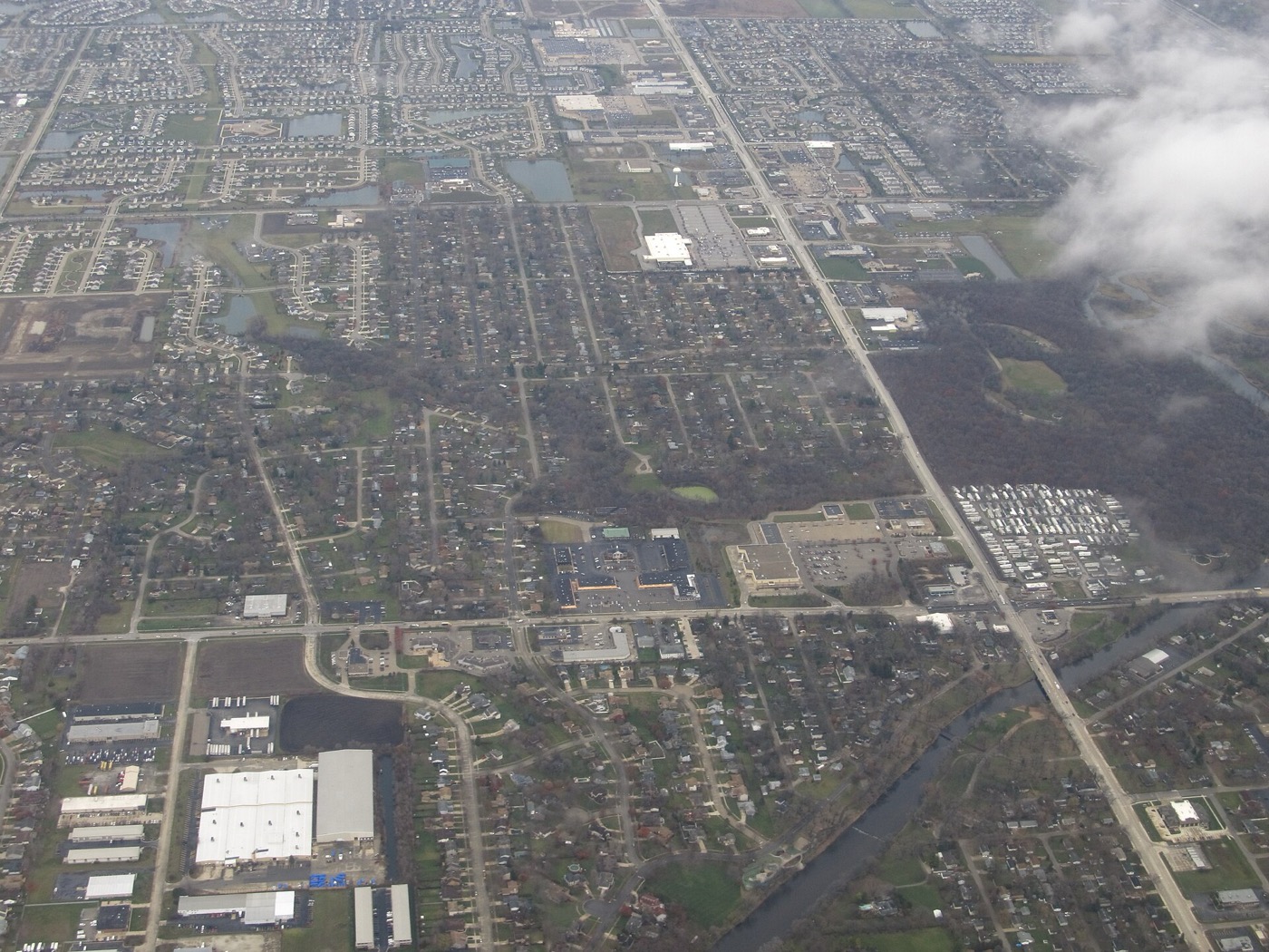 The DuPage River flowing through Shorewood