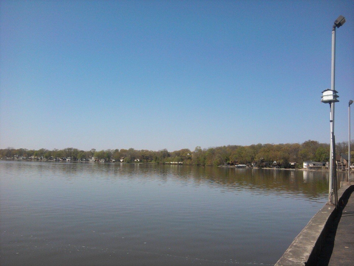 View across Cedar Lake in Cedar Lake, Indiana
