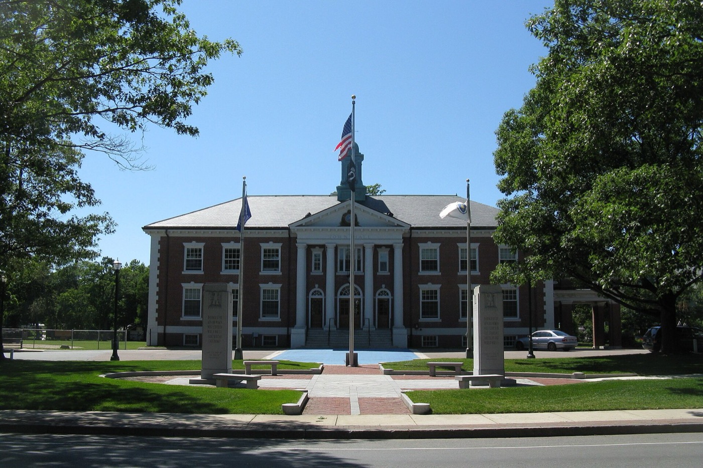 Braintree Town Hall in South Braintree, Massachusetts