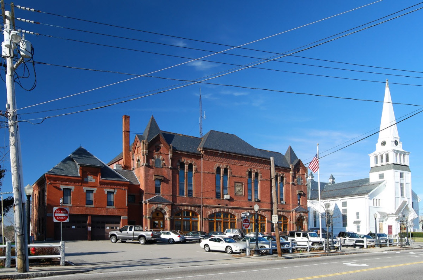 Town center of Holbrook, Massachusetts