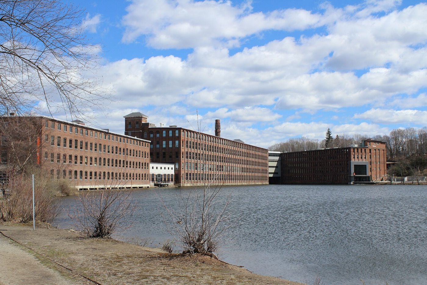 The former Assabet Woolen Mill complex, now Mill and Main, in Maynard