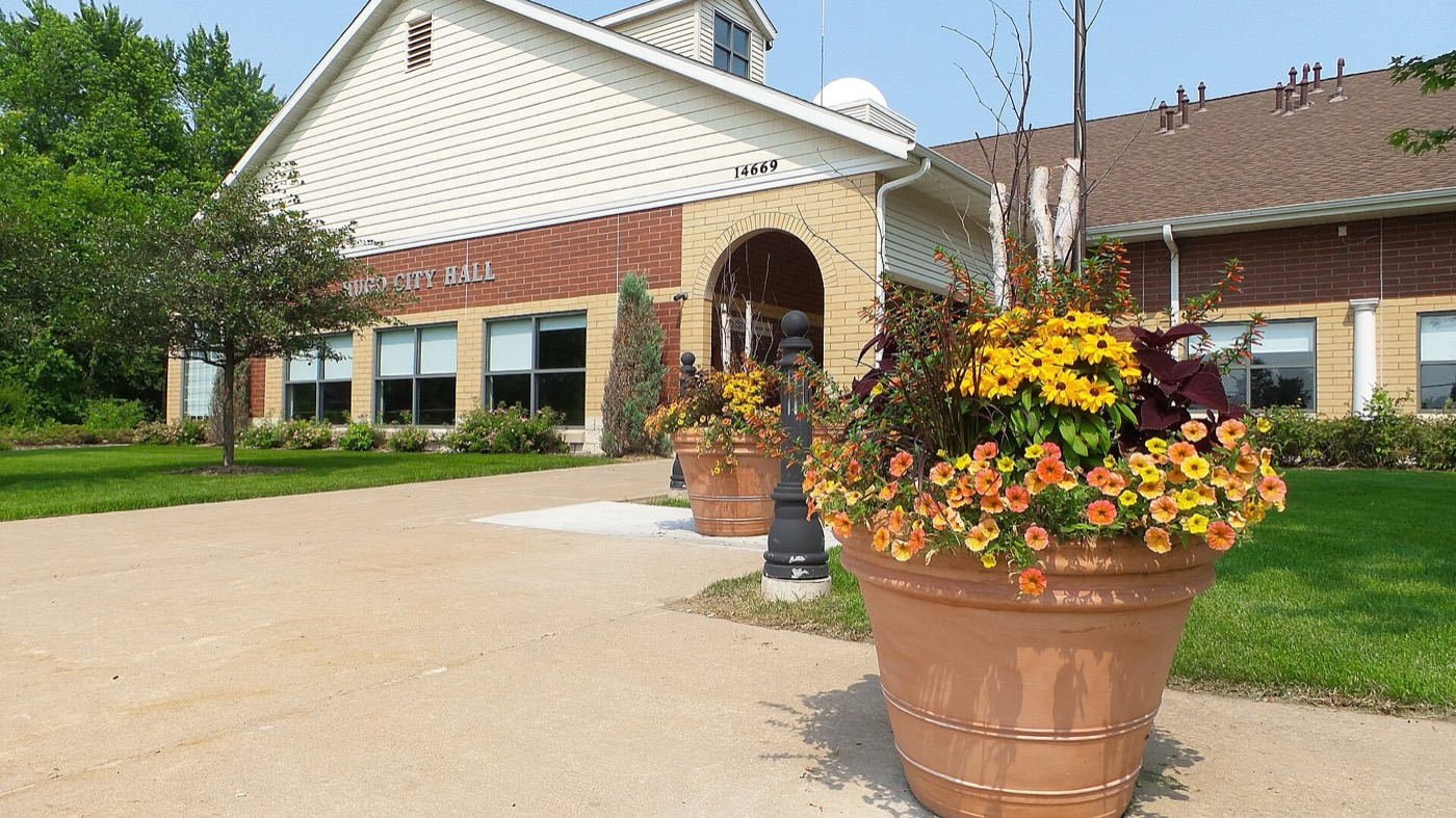 Exterior of Hugo City Hall in Hugo, Minnesota