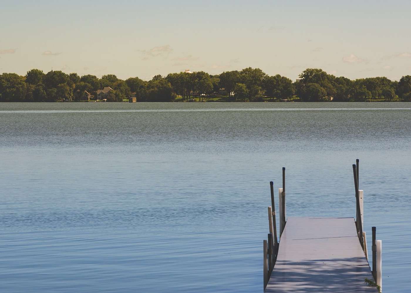 Dock on Centerville Lake in the Rice Creek Chain of Lakes Park Reserve, Lino Lakes