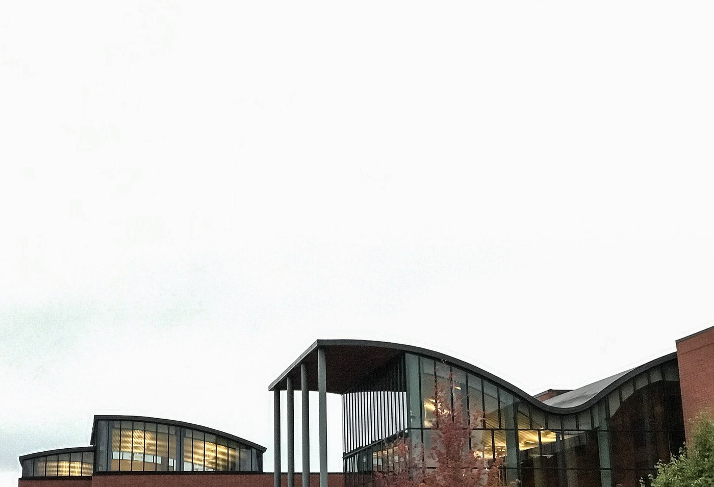 Modern Ridgedale Library building on Ridgedale Drive in Minnetonka