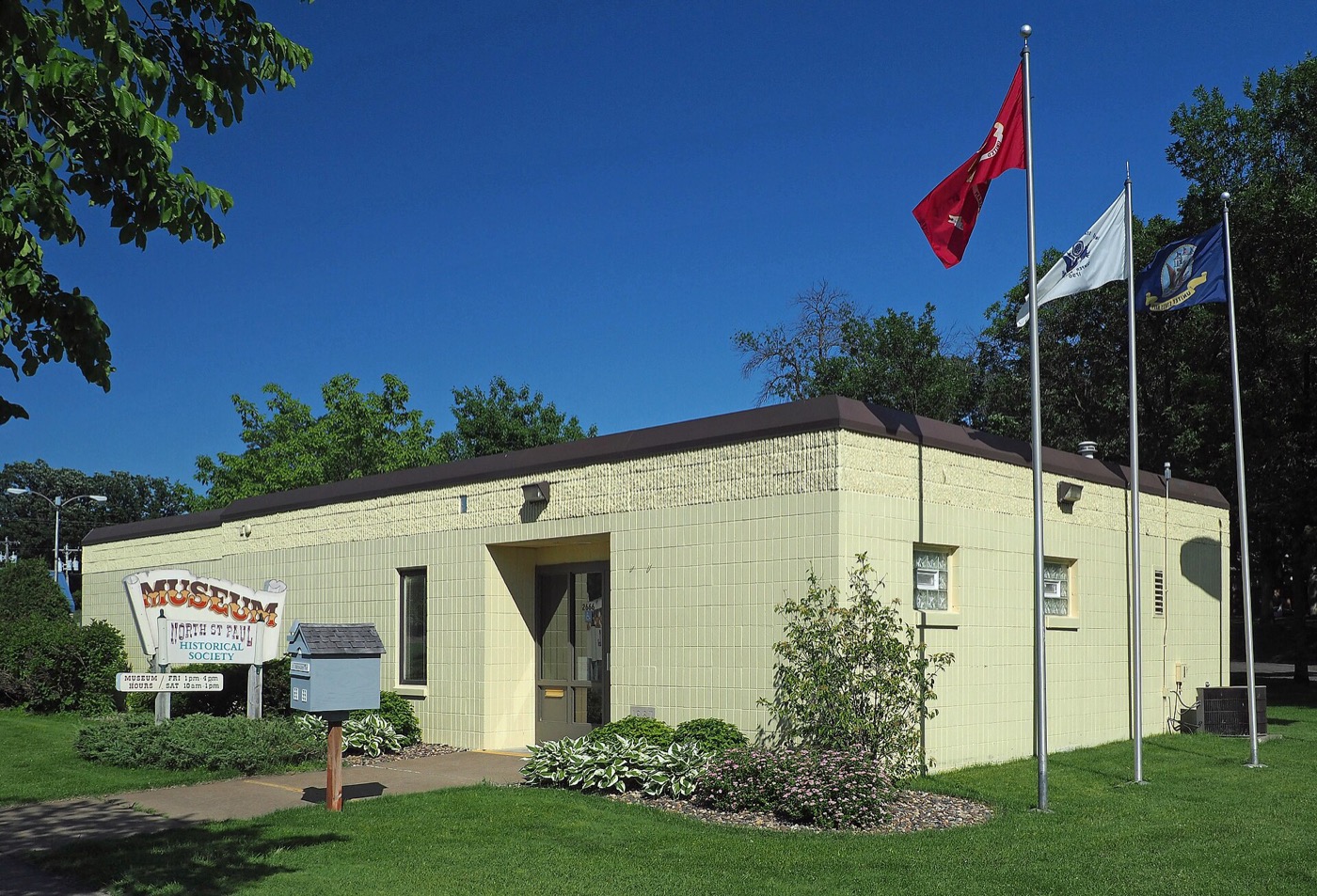 The North St. Paul Historical Society Museum building on 7th Avenue East