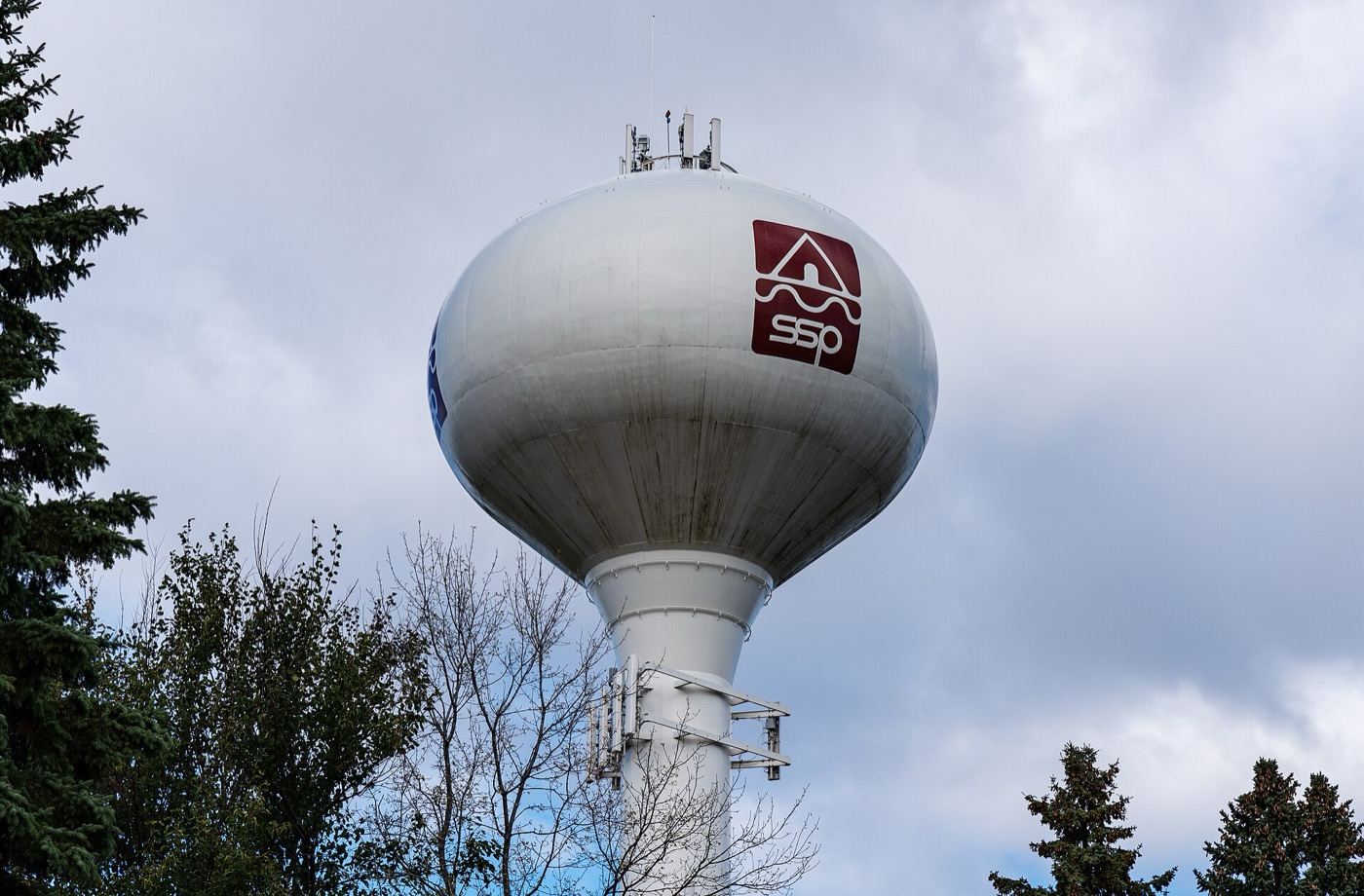 South St. Paul water tower with SSP lettering