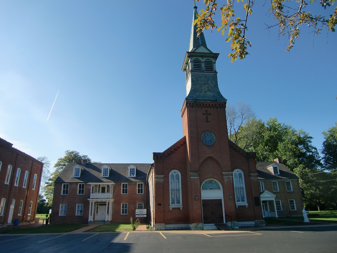 The historic St. Ferdinand Shrine church in Old Town Florissant, Missouri
