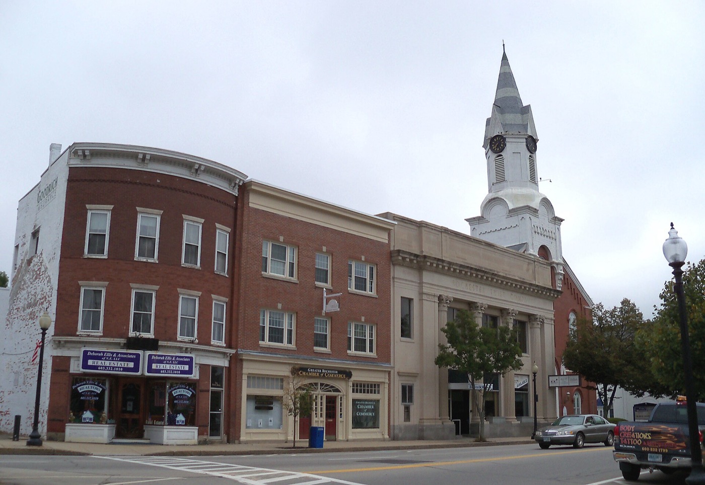 Buildings in downtown Rochester, New Hampshire