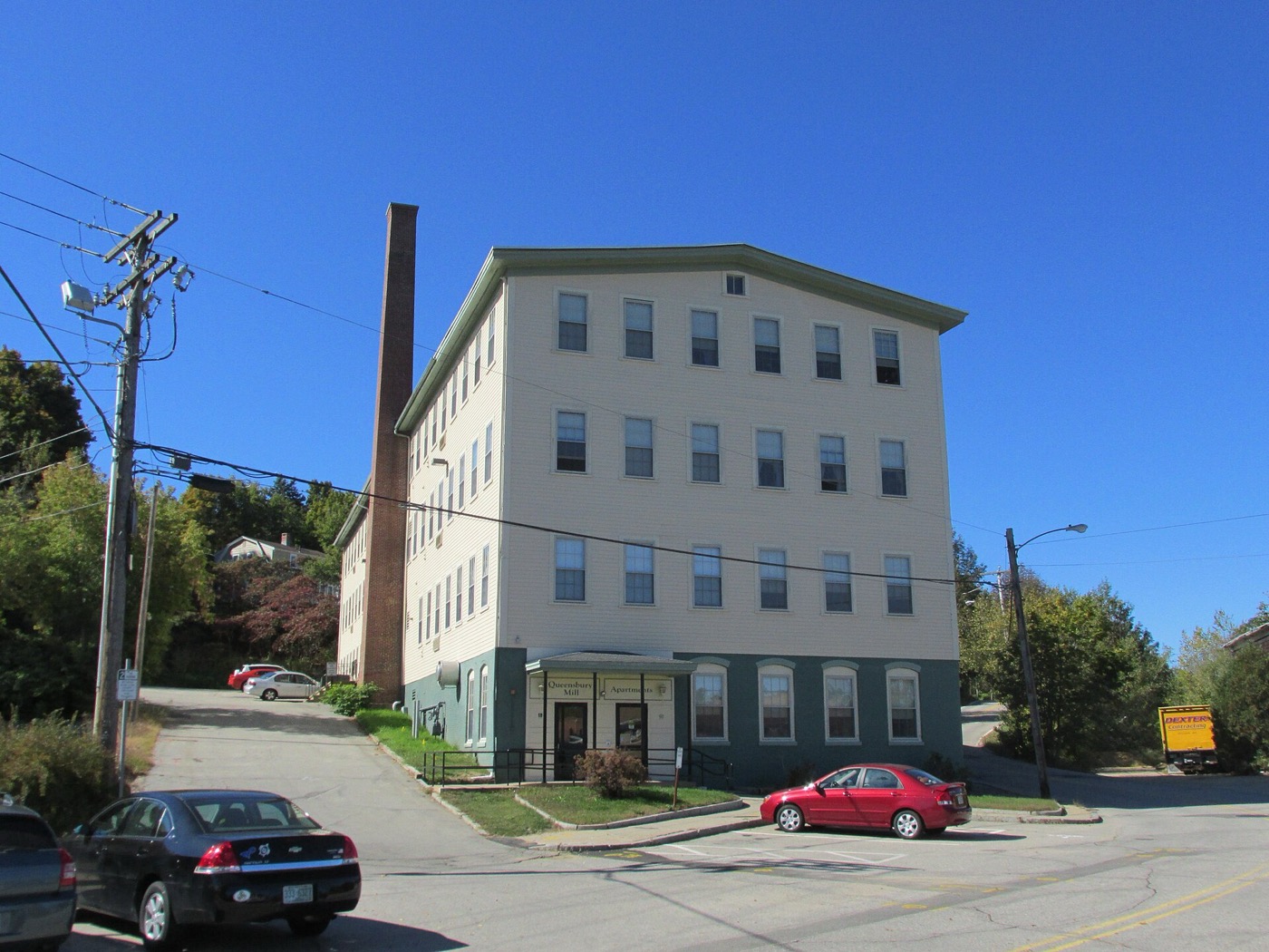 The brick Queensbury Mill in Somersworth