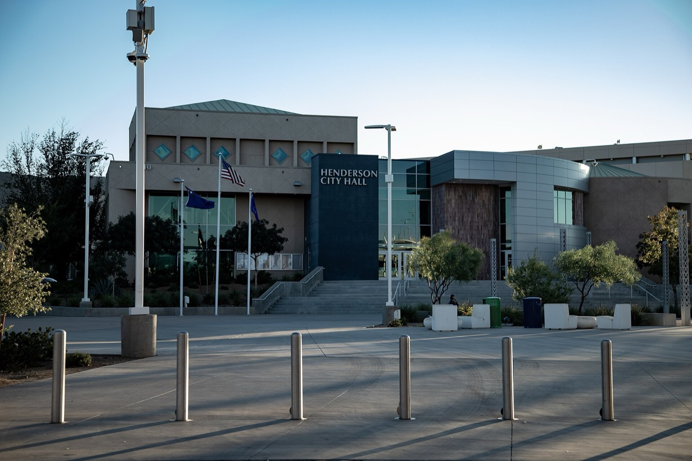 Front of Henderson City Hall on Water Street in September 2026