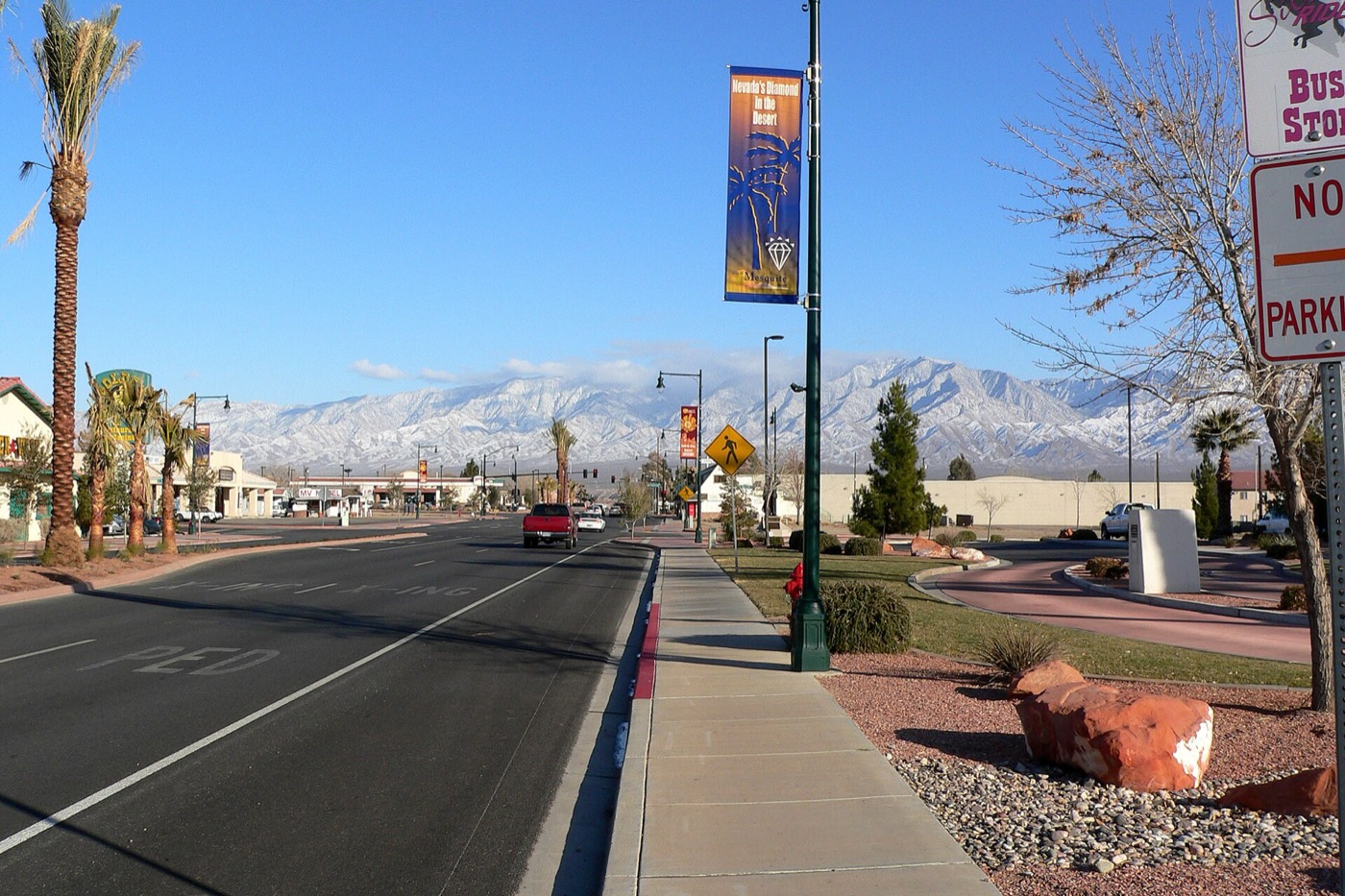 Street view near city hall in Mesquite, Nevada
