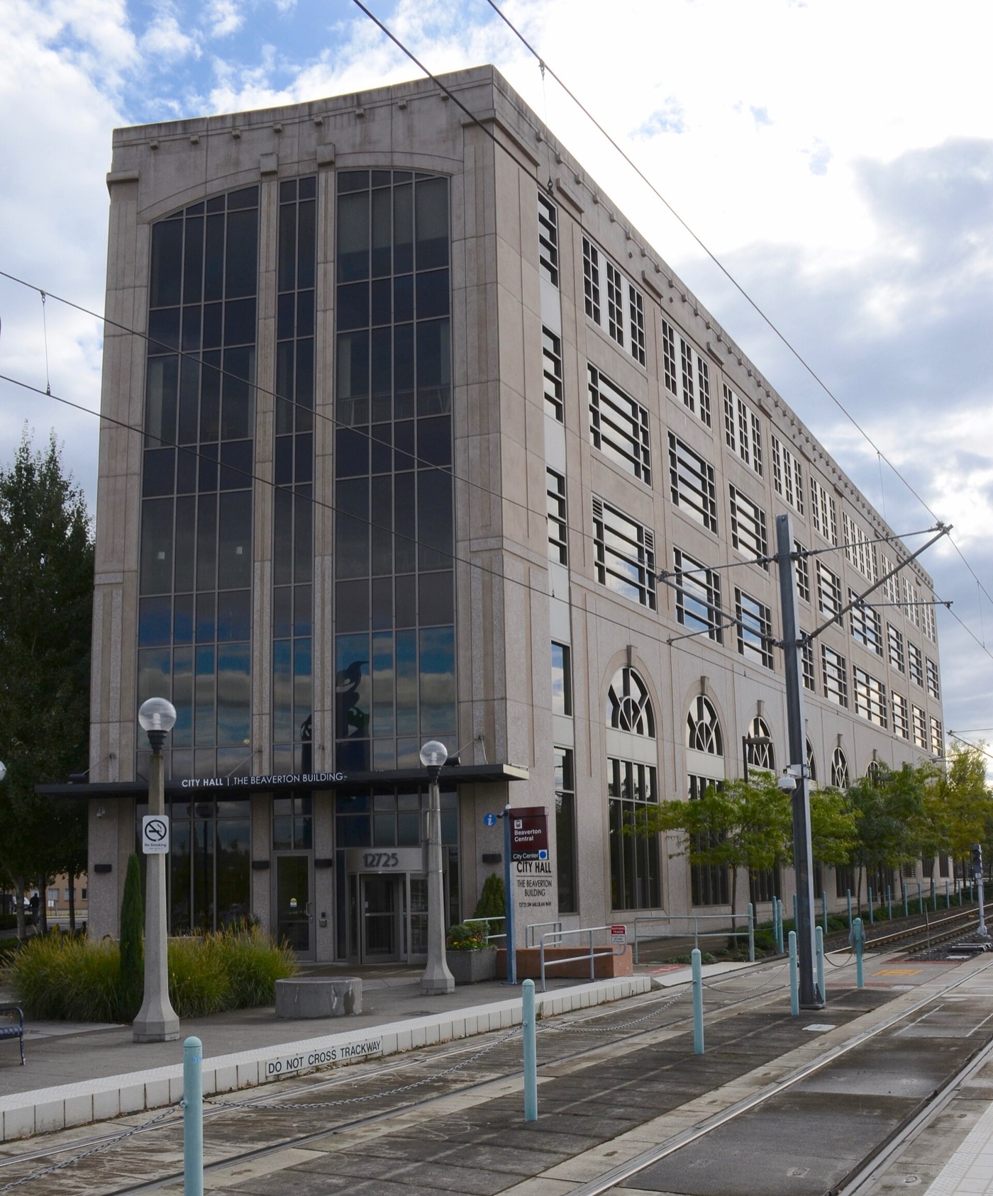 The multi-story Beaverton Building, which houses Beaverton City Hall
