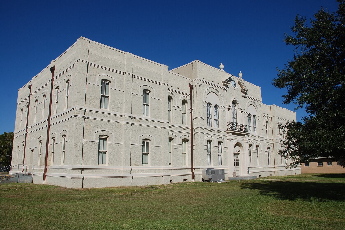 The old Brazoria County Courthouse in Angleton, Texas, built in 1897 and remodeled in 1927