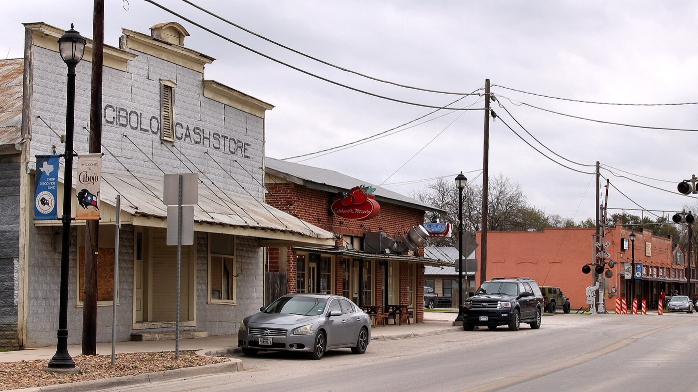 North Main Street through Cibolo's old commercial district