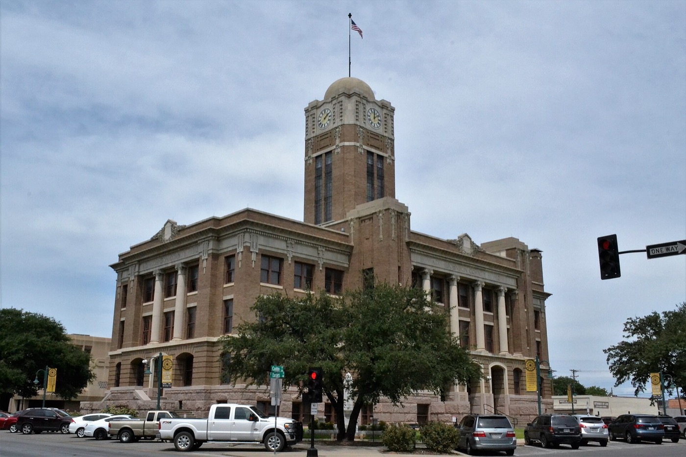 The historic Johnson County Courthouse in downtown Cleburne