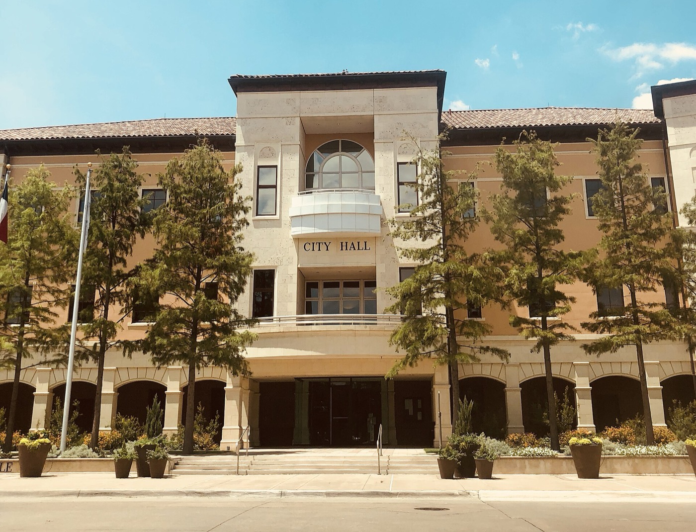 Colleyville City Hall on Main Street in Colleyville, Texas