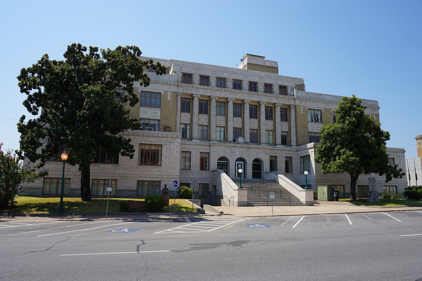 The Hunt County Courthouse in downtown Greenville, Texas