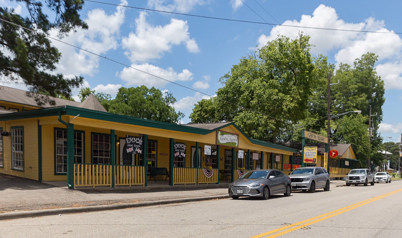 Shops in historic Old Town Spring, Texas