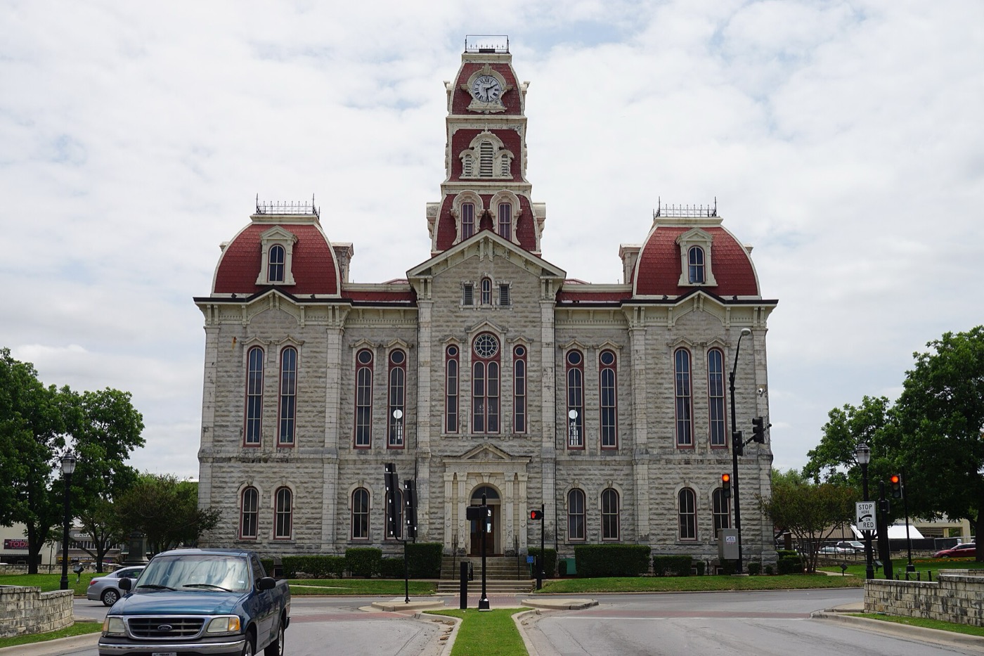 The Parker County Courthouse on the square in Weatherford, Texas